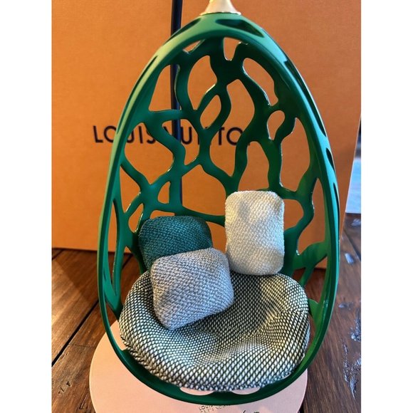 Louis Vuitton Green COCOON Miniature Chair BY FERNANDO & HUMBERTO CAMPANA RARE - Picture 1 of 8